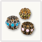 Boules strass 13 mm incrustées cristal Swarovski