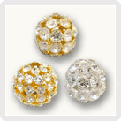 Boules strass Snowball en verre de Bohême