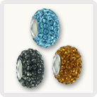 Rondelles Pave Bead en cristal de Bohême