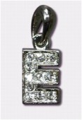 Breloque strass lettre e x1