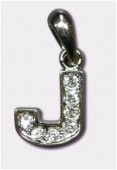 Breloque strass lettre j x1