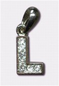 Breloque strass lettre l x1