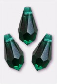 Goutte 6000 11x5,5 mm emerald x6