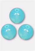 Ronde 8 mm milky turquoise x12