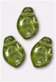Feuille 9x14 mm olivine x6