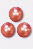 Ronde nacrée 6 mm saumon x12