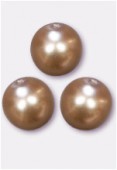 Ronde nacrée 8 mm beige x6