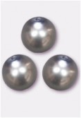 Ronde nacrée 8 mm gris clair x6