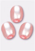 Grain nacré 6x4,5 mm rose clair x24