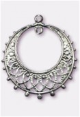 Estampe créole 25x28 mm argent x2