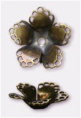 Estampe fleur 22 mm bronze x1
