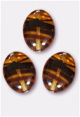 Palet ovale 16x11 mm tortoise shell x2
