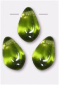 Goutte 6x9 mm olivine x12