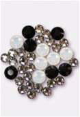 Strass 2028 5 mm / 7 mm mélange gris x36