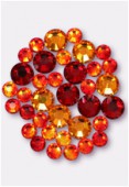 Strass 2028 5 mm / 7 mm mélange orange x36