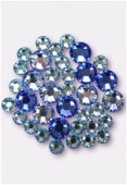 Strass 2028 5 mm / 7 mm mélange bleu x36