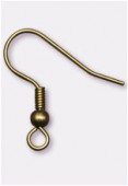 Crochet d’oreille 18 mm bronze x2