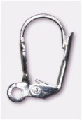 Dormeuse coquillage 18x12 mm argent x2