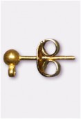 Clou d’oreille boule 13x5 mm or x2