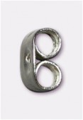 Poussette pour clou d'oreille 6x4 mm argent x12