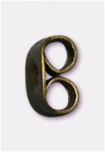 Poussette pour clou d'oreille 6x4 mm bronze x12