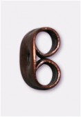 Poussette pour clou d'oreille 6x4 mm cuivre x12