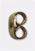 Poussette pour clou d'oreille 6x4 mm or x12