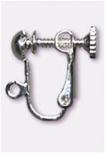 Clip à vis 16x15 mm argent x2 Clip à vis 16x15 mm argent x2