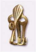 Clip coquillage 17x8 mm bronze x2