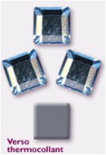 Strass carré HOTFIX 2400 4 mm aquamarine M HF x12