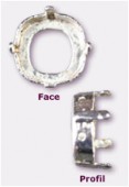 Sertissure pour cabochon carré 12 mm argent x1