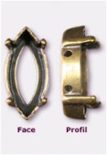 Sertissure pour navette 10x5 mm bronze x1