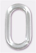 Maillon ovale en résine 43x24 mm cristal x2