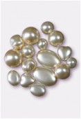 Perle nacrée mélange 8 formes perle x16