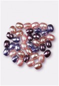 Grain nacré 6x4,5 mm mélange améthyste x40 Grain nacré 6x4,5 mm mélange améthyste x40