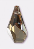 Goutte polygone 6015 17 mm crystal golden shadow x1