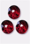 Facette 10 mm genuine stone red x6