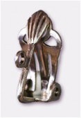Clip coquillage 17x8 mm argent vieilli x2