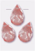 Goutte à facettes 6x9 mm cherry quartz x6