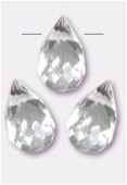 Goutte à facettes 6x9 mm clear quartz x6
