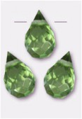 Goutte à facettes 6x9 mm emerald quartz x6
