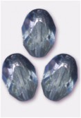 Olive à facettes 8x6 mm lumi blue x12