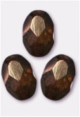 Olive à facettes 8x6 mm lumi brown x12