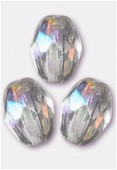 Olive à facettes 8x6 mm crystal AB x12