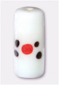 Perle en verre tube VTM10 blanc x4
