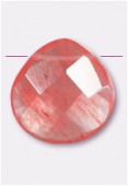 Larme à facettes 16x16 mm cherry quartz x1
