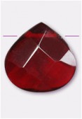 Larme à facettes 16x16 mm wine quartz x1