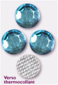 Strass en verre HOTFIX 4 mm aqua x144