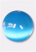 Oeil de chat ronde 10 mm turquoise x4