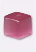 Oeil de chat cube 6 mm rose x8